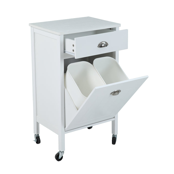 B-Ware Küchenwagen 2 Behälter Weiß