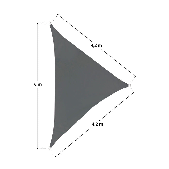 sonnensegel dreieck 4 m Sonnensegel Dreieck Dunkelgrau 4,2x4,2x6m — SVITA