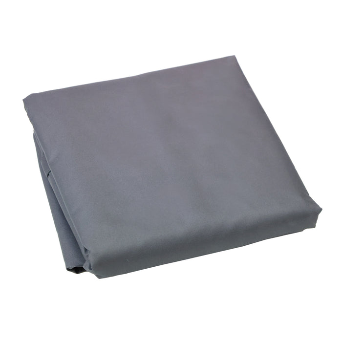 Gefaltetes graues Sonnensegel 3,6x3,6x5,1m aus glattem Stoff