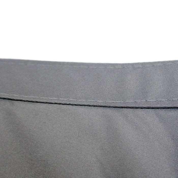 Nahaufnahme einer grauen Stoffnaht mit feiner Textur von Sonnensegel 3,6x3,6x3,6m