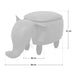Tierhocker in Elefantenform mit gepolstertem Sitz, 68 cm lang, 30 cm breit, 37 cm hoch