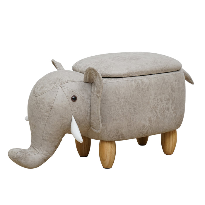 B-Ware Tierhocker Elefant Hellgrau