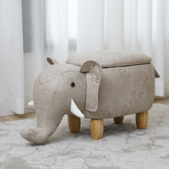 B-Ware Tierhocker Elefant Hellgrau