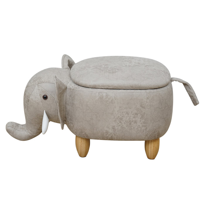 B-Ware Tierhocker Elefant Hellgrau