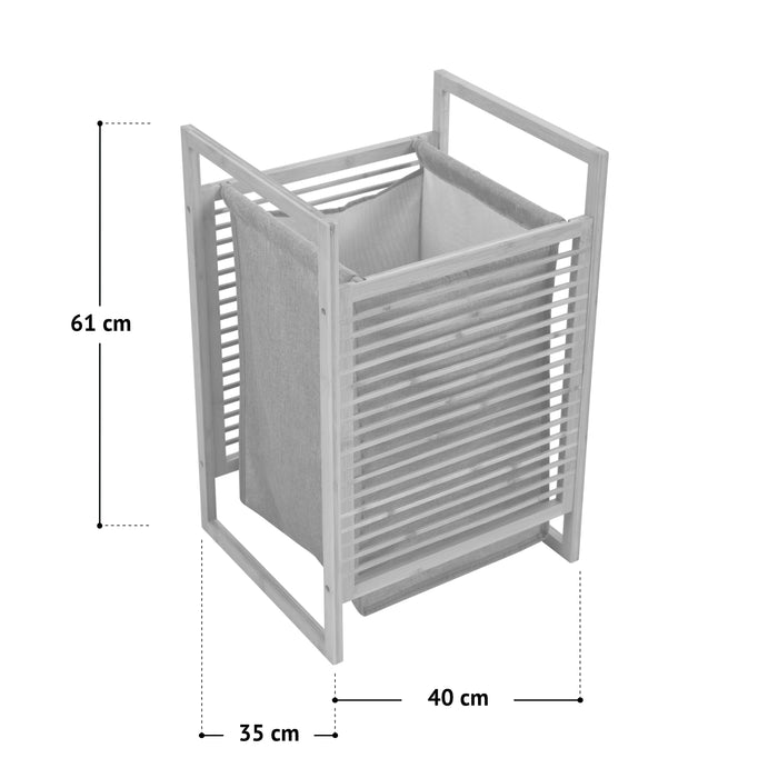 Wäschekorb Maße: Breite 40 cm, Tiefe 35 cm, Höhe 61 cm