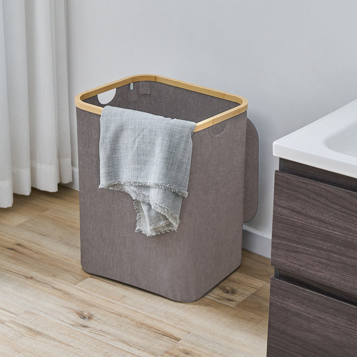 SADE Wäschekorb Bambus faltbar