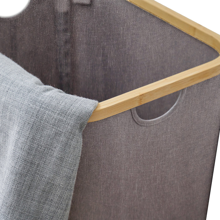 SADE Wäschekorb Bambus faltbar