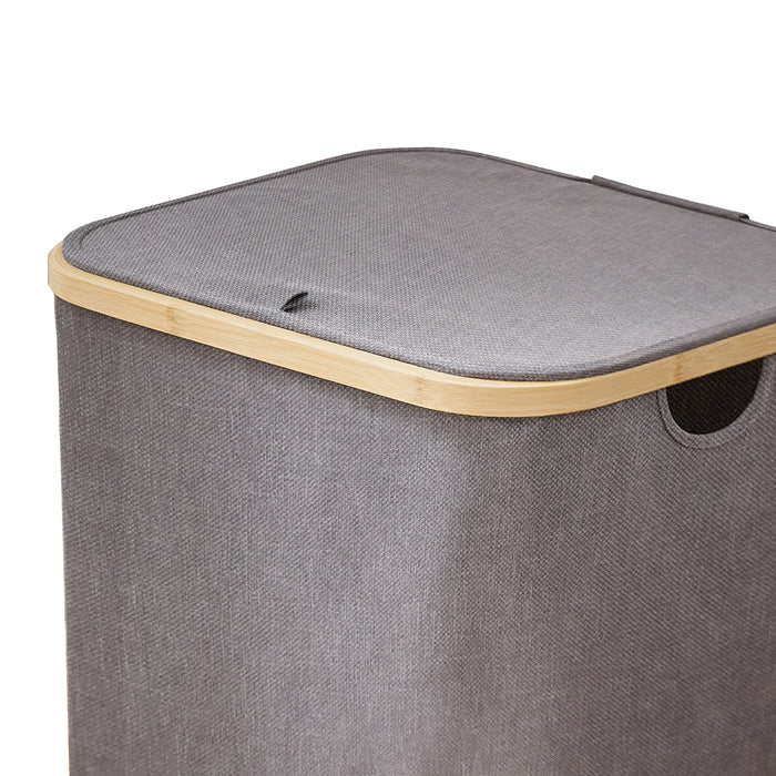 SADE Wäschekorb Bambus faltbar