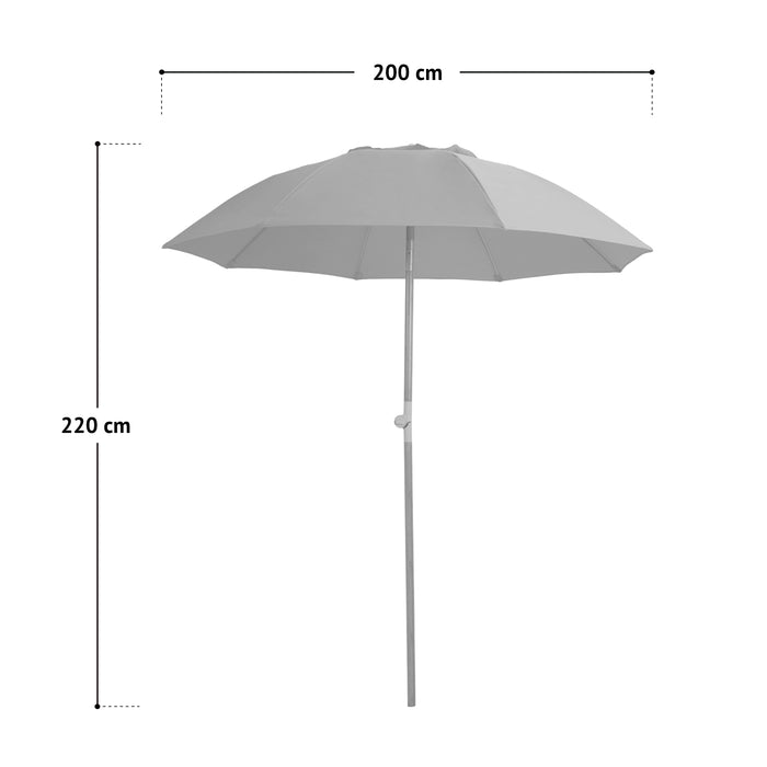 Set Sonnenschirm Bambus + Ständer