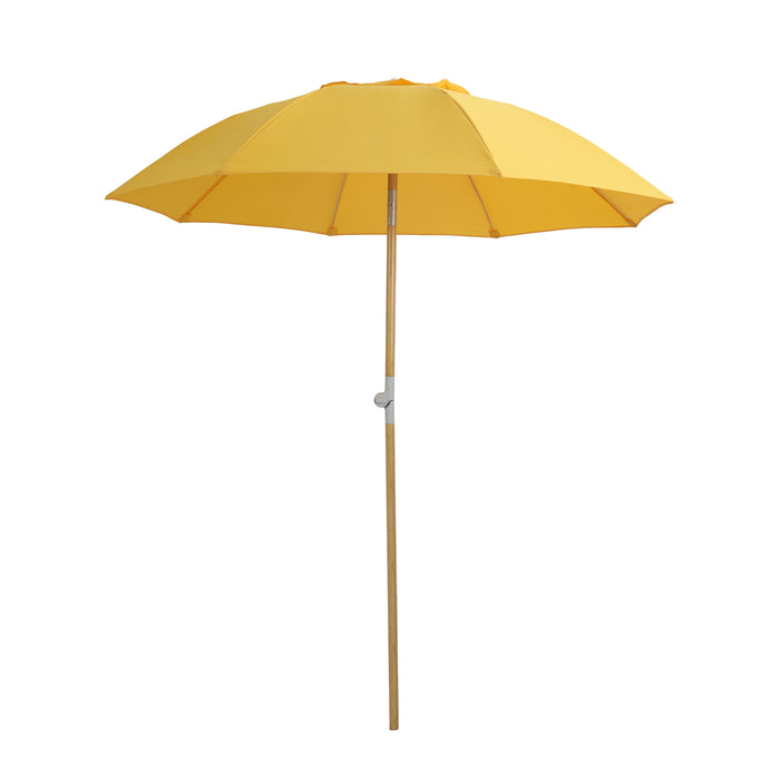 Set Sonnenschirm Bambus + Ständer