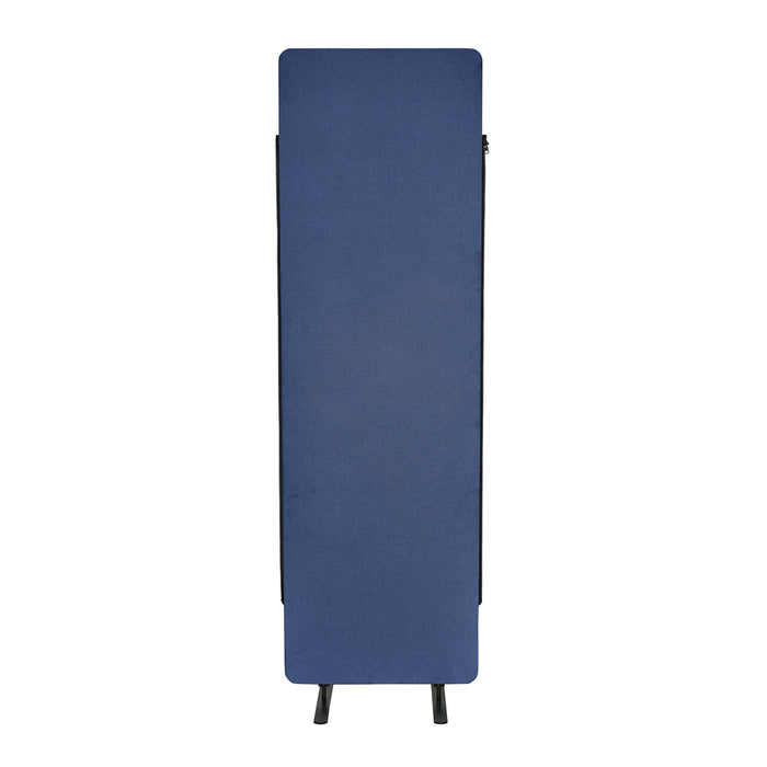 Gesamtansicht der blauen SVITA Otis Stellwand mit Polyester-Oberfläche, rechteckig mit abgerundeten Ecken