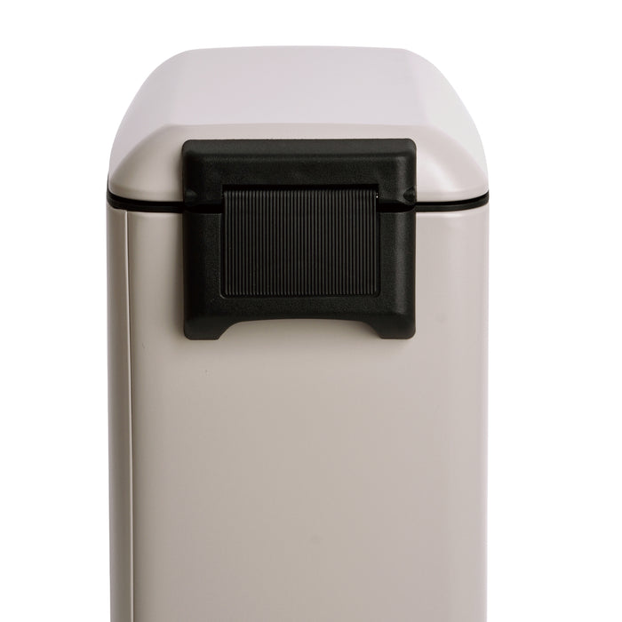 Taupefarbener Abfalleimer mit Deckel mit Softclose-Funktion