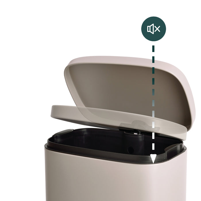 B-Ware TQ30 Mülleimer 30 Liter Taupe