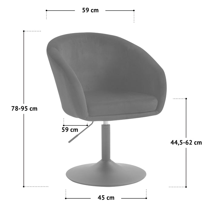 B-Ware JAMAIKA Loungesessel Samt Altrosa