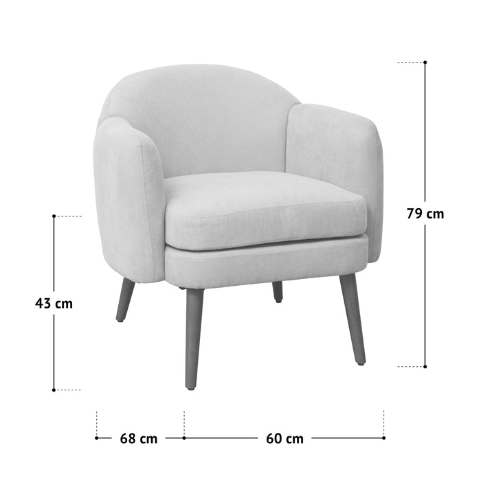 SVITA Johan Sessel, Maße: Höhe 79 cm, Breite 60 cm, Tiefe 68 cm und Sitzhöhe 43 cm