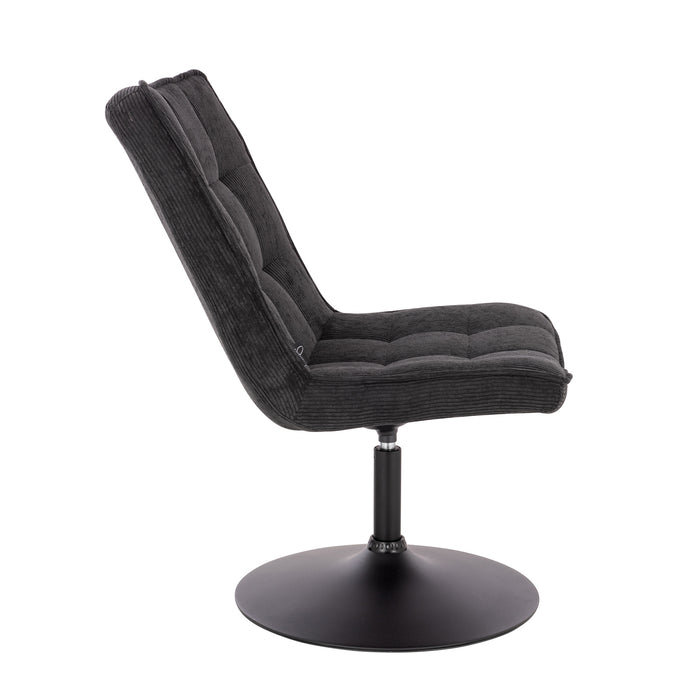B-Ware HENRY Loungesessel Cord Schwarz
