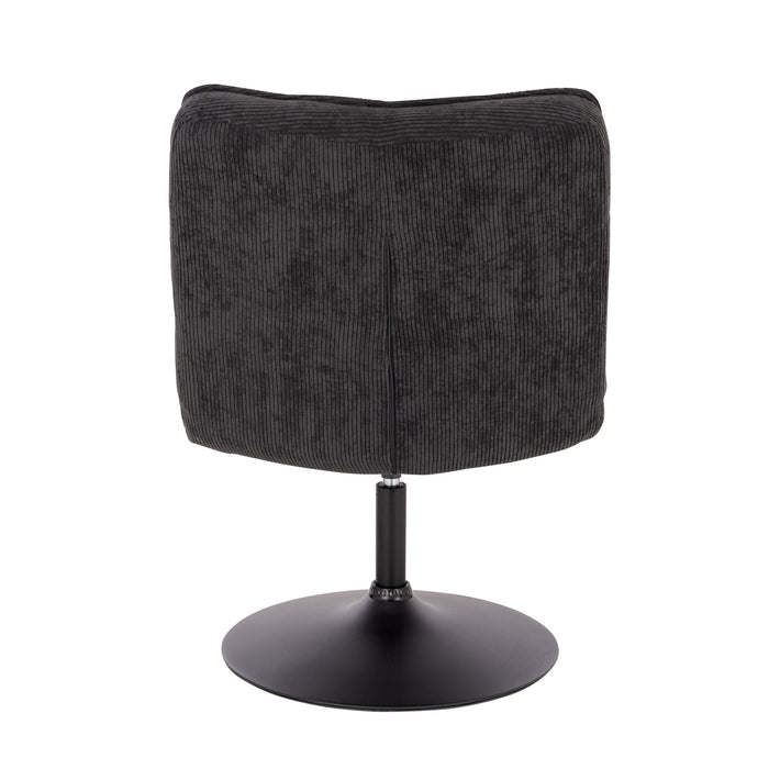 B-Ware HENRY Loungesessel Cord Schwarz