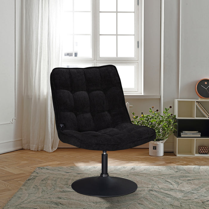 B-Ware HENRY Loungesessel Cord Schwarz