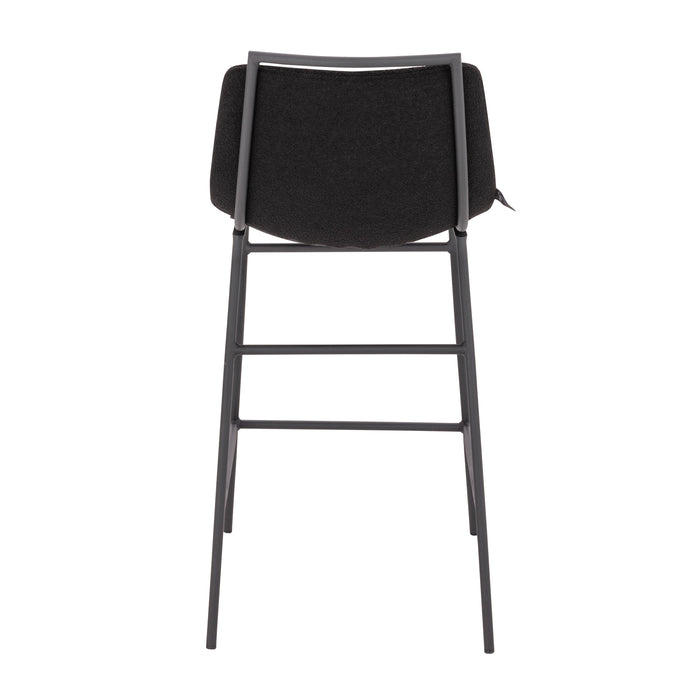 CAMILLE 2er Set Barhocker Boucle Schwarz