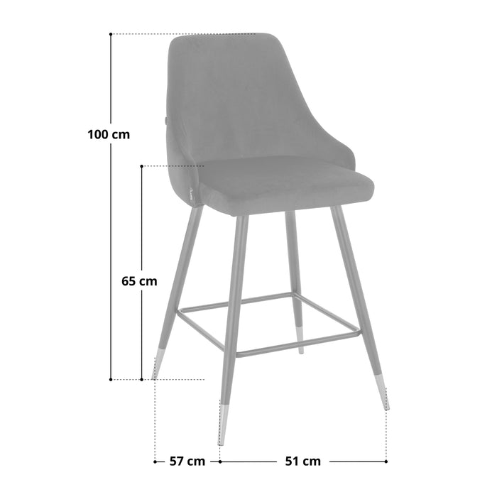 B-Ware ALEX 2er Set Barhocker Taupe