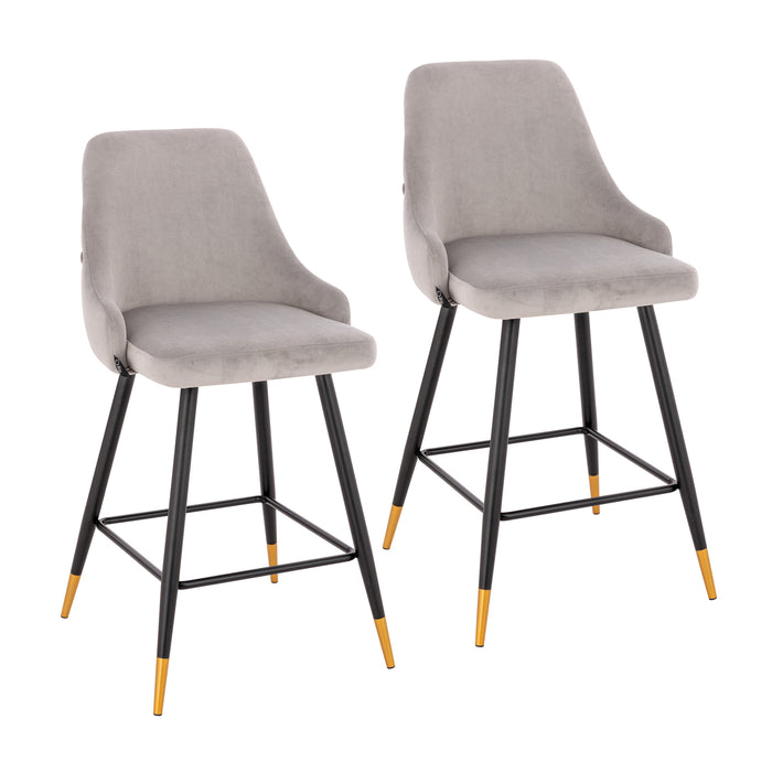 B-Ware 2er Set ALEX Barhocker Grau