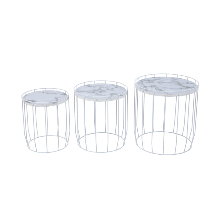 B-Ware PASI Beistelltische Weiß