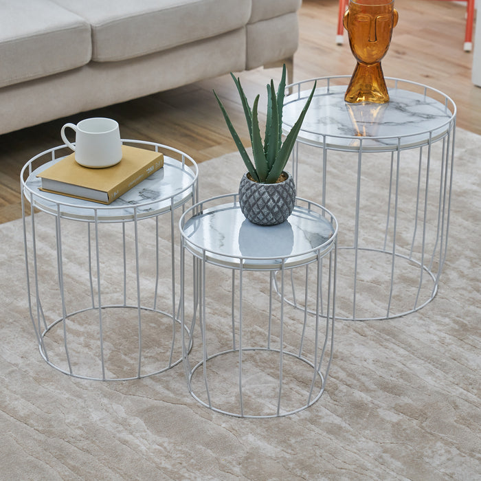 B-Ware PASI Beistelltische Weiß