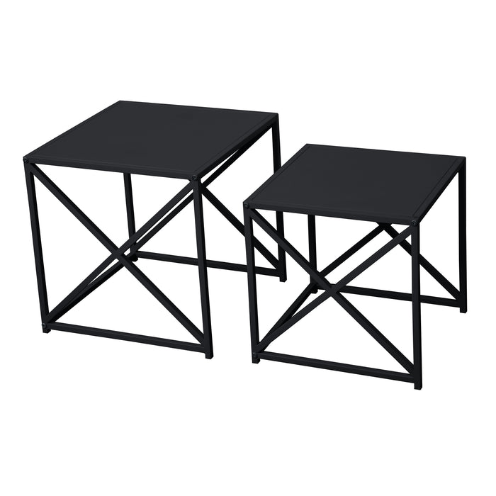 B-Ware GEMO 2er Set Beistelltische Schwarz