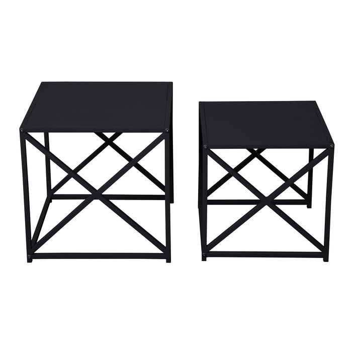 B-Ware GEMO 2er Set Beistelltische Schwarz