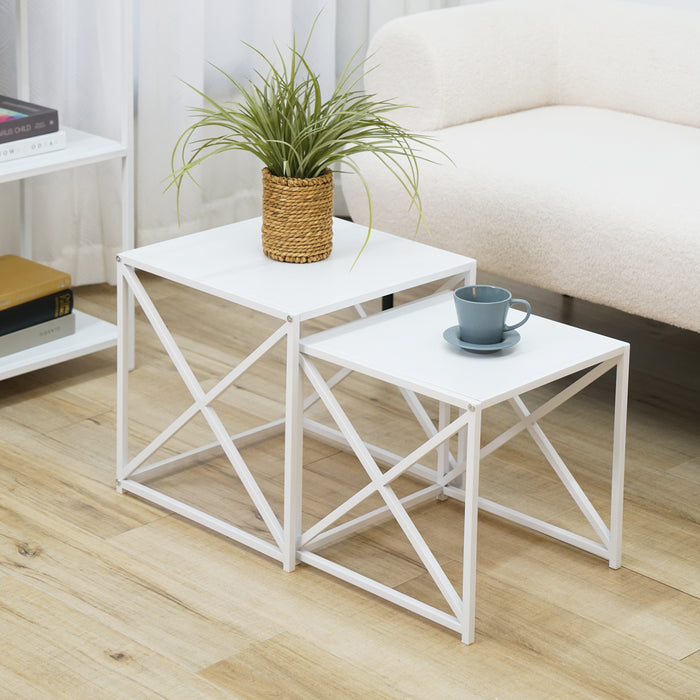 B-Ware GEMO 2er Set Beistelltische Schwarz