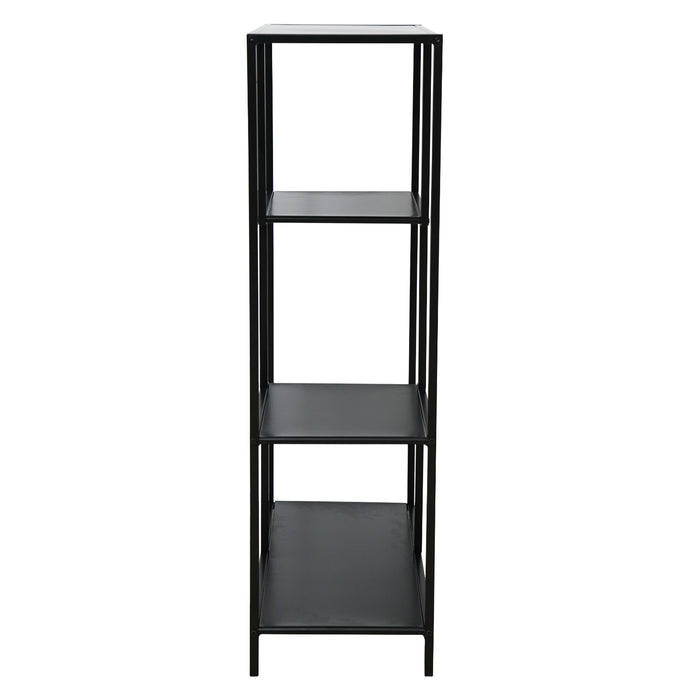 Seitenansicht SVITA CARME Metallregal schwarz