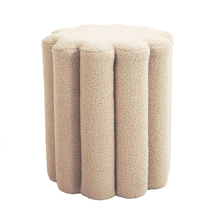 B-Ware DAHLIA Hocker Teddy Beige