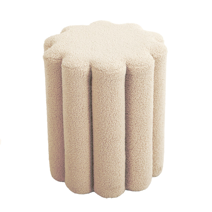 B-Ware DAHLIA Hocker Teddy Beige