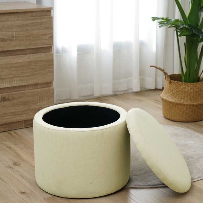 B-Ware AMBER Hocker Stoff Beige