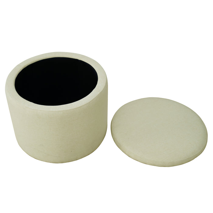 B-Ware AMBER Hocker Stoff Beige
