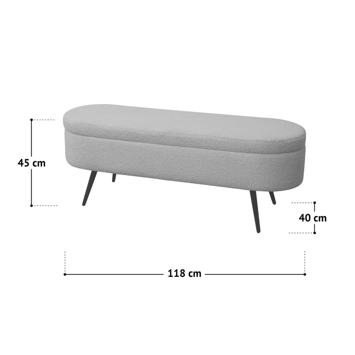 SVITA IVY Sitzbank mit Stauraum Maße 118 cm Länge, 45 cm Höhe, 40 cm Breite