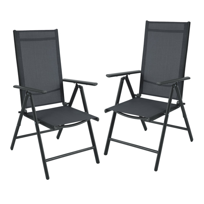 2er Set Gartenstühle Alu