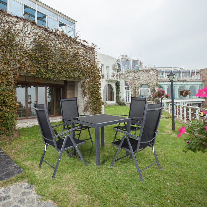 Set Gartentisch + 4 Gartenstühle