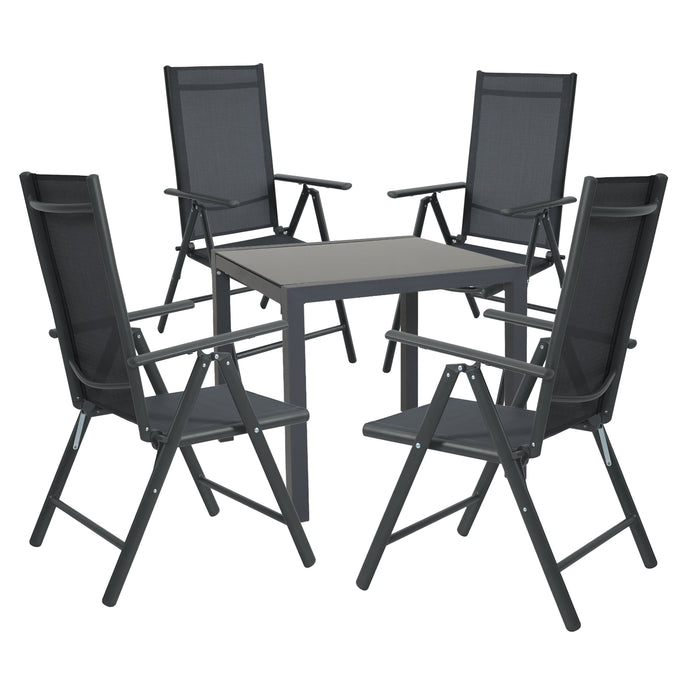 Set Gartentisch + 4 Gartenstühle