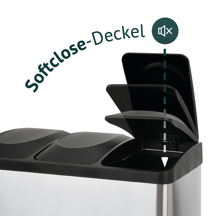 Mülleimer bunte Pedale