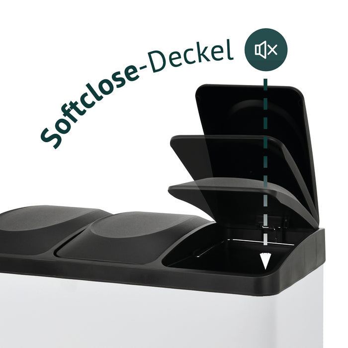 Mülleimer bunte Pedale