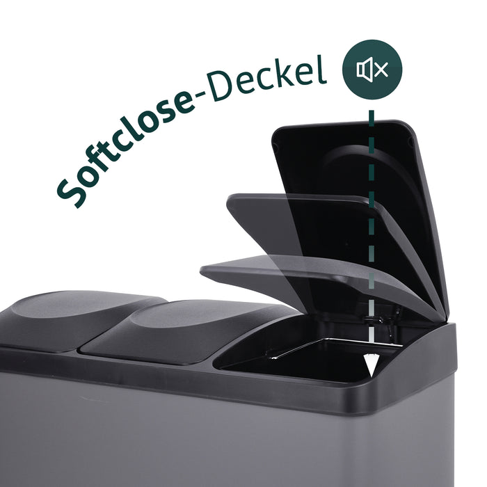 Mülleimer bunte Pedale