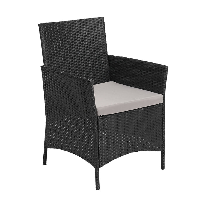 B-Ware BROOKLYN Rattan Sitzgruppe Schwarz