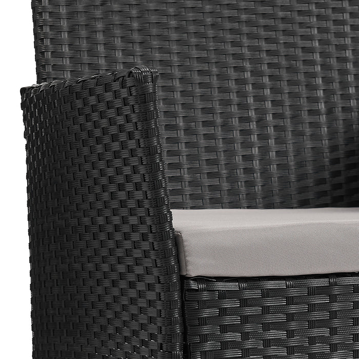 B-Ware BROOKLYN Rattan Sitzgruppe Schwarz