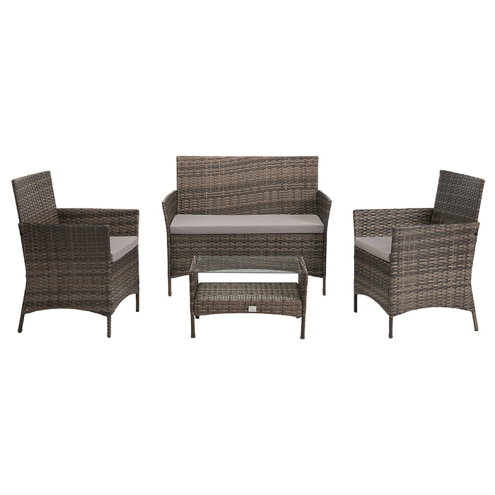 91925 + 91102 Rattan + Haube Brooklyn Set Braun (92925)