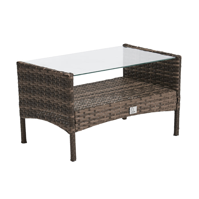 91925 + 91102 Rattan + Haube Brooklyn Set Braun (92925)