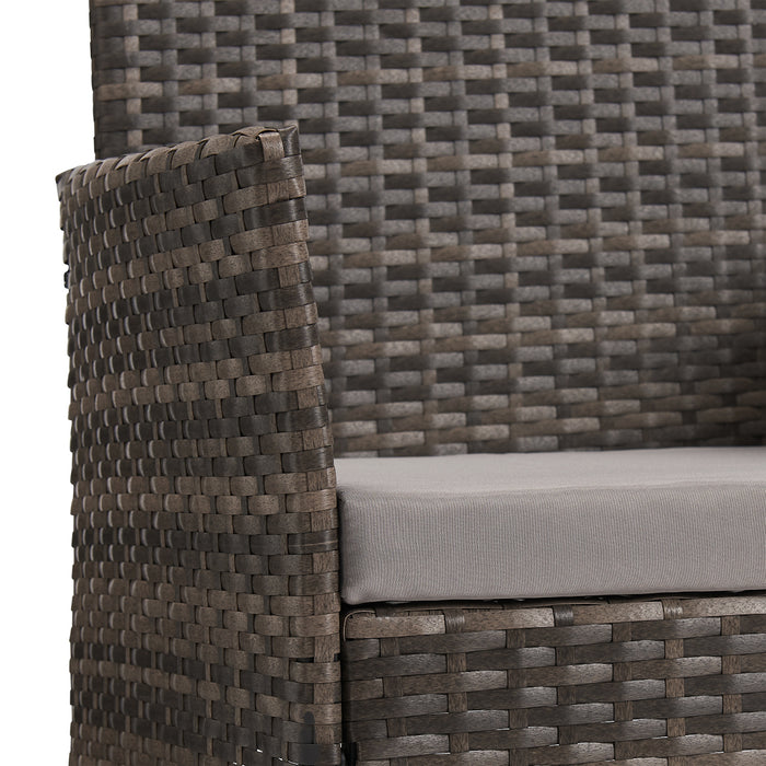 91925 + 91102 Rattan + Haube Brooklyn Set Braun (92925)