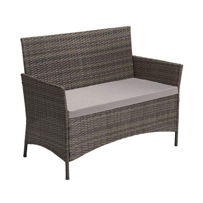 91926 + 91102 Rattan + Haube Brooklyn Set Grau (92926)