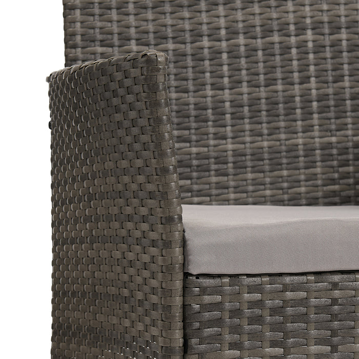 91926 + 91102 Rattan + Haube Brooklyn Set Grau (92926)