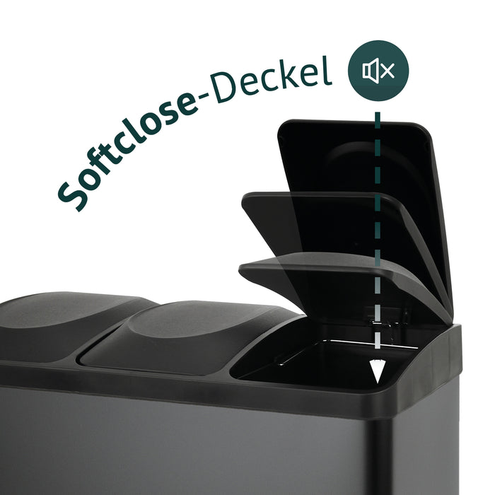 Mülleimer bunte Pedale